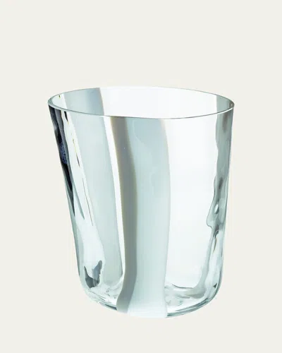 Carlo Moretti Bora Drinking Glass, White In Metallic