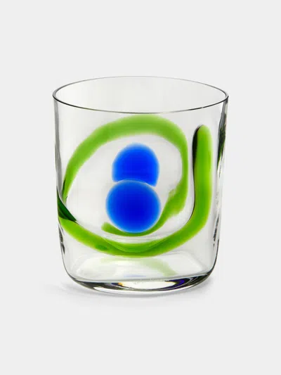 Carlo Moretti Bora Hand-blown Murano Glass Tumbler  Abask Luxury Gift In Green