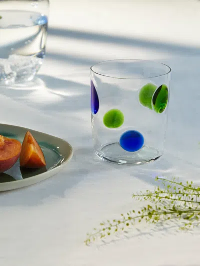 Carlo Moretti Bora Hand-blown Murano Glass Tumbler  Abask Luxury Gift In Multi