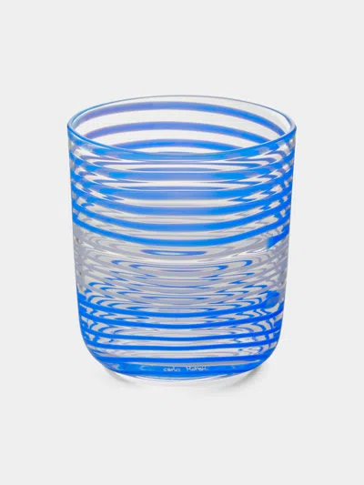 Carlo Moretti Bora Hand-blown Murano Glass Tumbler  Abask Luxury Gift In Blue