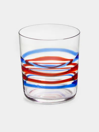 Carlo Moretti Bora Hand-blown Murano Glass Tumbler  Abask Luxury Gift In Multi
