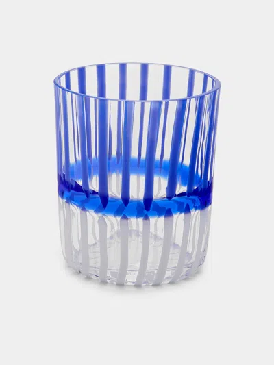 Carlo Moretti Bora Hand-blown Murano Glass Tumbler  Abask Luxury Gift In Blue