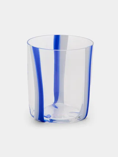 Carlo Moretti Bora Hand-blown Murano Glass Tumbler  Abask Luxury Gift In Blue