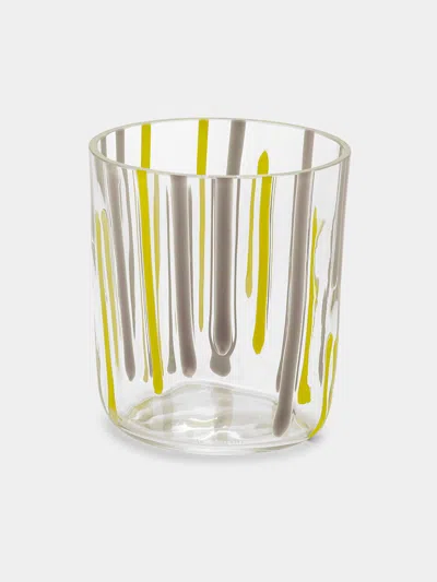 Carlo Moretti Bora Hand-blown Murano Glass Tumbler  Abask Luxury Gift In Yellow