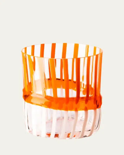 Carlo Moretti Bora Orange & White Drinking Glass, 12.5 Oz. In Multi