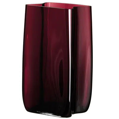 Pre-owned Carlo Moretti Bosco  Contemporary Mouth Blown Murano Glass Vase In Purple