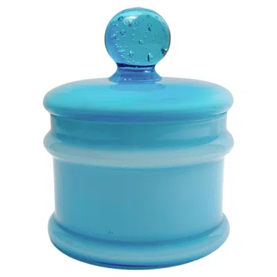 Pre-owned Carlo Moretti Cased Pale Blue Glass Apothecary Jar By , Italy, 1960s