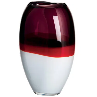 Pre-owned Carlo Moretti Enson  Contemporary Mouth Blown Murano Glass Vase In Transparent