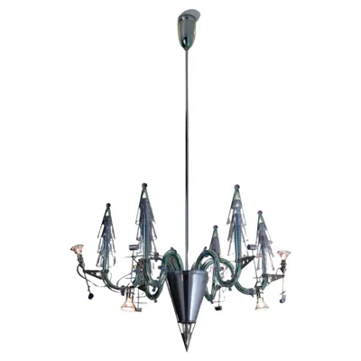 Pre-owned Carlo Moretti Gian Paolo Canova,  Murano Glass Chandelier In Transparent