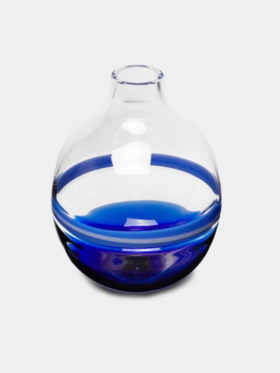 Carlo Moretti Hand-blown Murano Glass Bud Vase  Abask Luxury Gift In Blue
