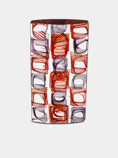 Carlo Moretti Hand-blown Murano Glass Monolith  Abask Luxury Gift In Multi
