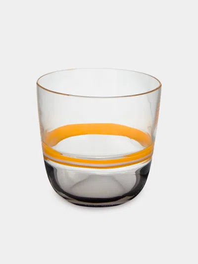 Carlo Moretti I Diversi Hand-blown Murano Glass Tumbler  Abask Luxury Gift In Yellow