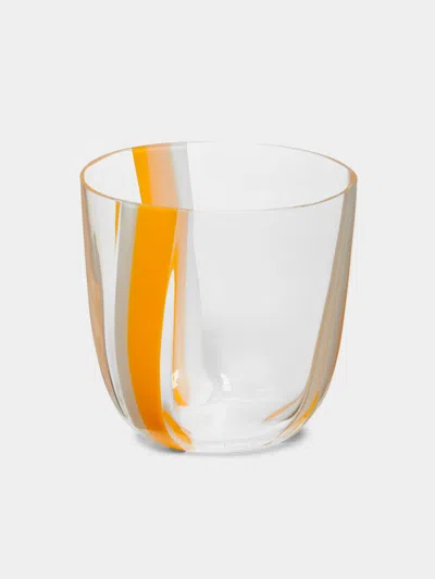 Carlo Moretti I Diversi Hand-blown Murano Glass Tumbler  Abask Luxury Gift In Yellow
