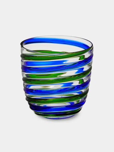 Carlo Moretti I Diversi Hand-blown Murano Glass Tumbler  Abask Luxury Gift In Multi