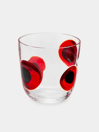 Carlo Moretti I Diversi Hand-blown Murano Glass Tumbler  Abask Luxury Gift In Red
