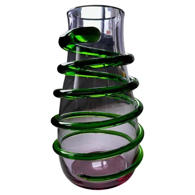 Pre-owned Carlo Moretti Italian Glass Vase In Black