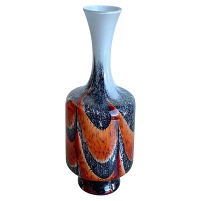 Pre-owned Carlo Moretti Italian Murano Glass Vase By , Mid-century Modern, 1970 In Black
