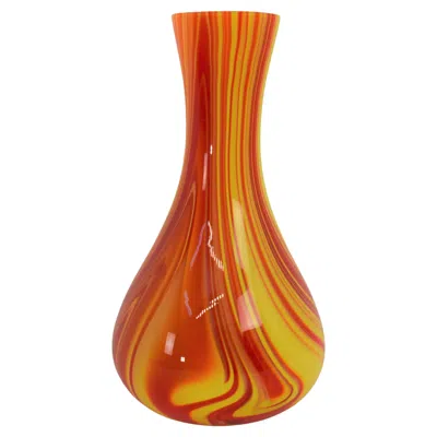 Pre-owned Carlo Moretti Italian Vase By , 1970s In Orange