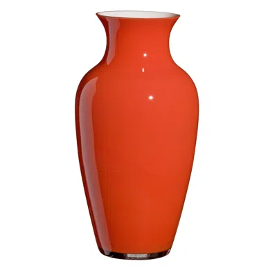 Pre-owned Carlo Moretti Large I Cinesi Vase In Orange By