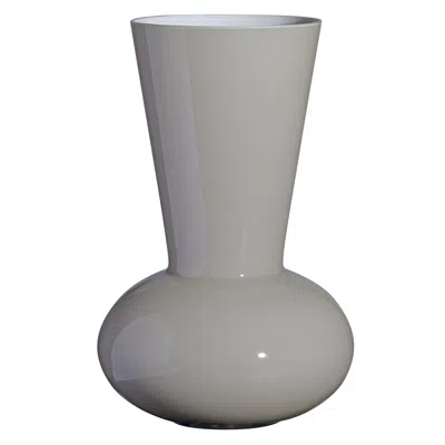 Pre-owned Carlo Moretti Large Troncosfera Vase In Grey By  In Gray