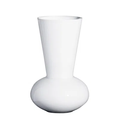 Pre-owned Carlo Moretti Medium Troncosfera Vase In White By