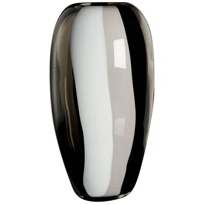 Pre-owned Carlo Moretti Ogiva  Contemporary Mouth Blown Murano Glass Vase In Transparent