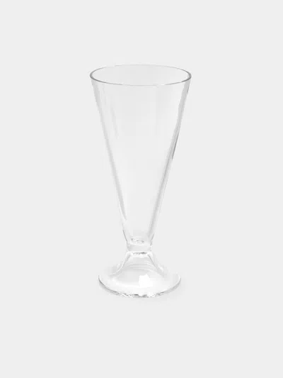 Carlo Moretti Ovale Hand-blown Murano Wine Glass  Abask Luxury Gift In Transparent