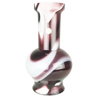 Pre-owned Carlo Moretti Purple & White Murano Glass 1970s Vase By