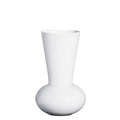 Pre-owned Carlo Moretti Small Troncosfera Vase In White By