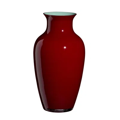Pre-owned Carlo Moretti Standard I Cinesi Vase In Dark Red By