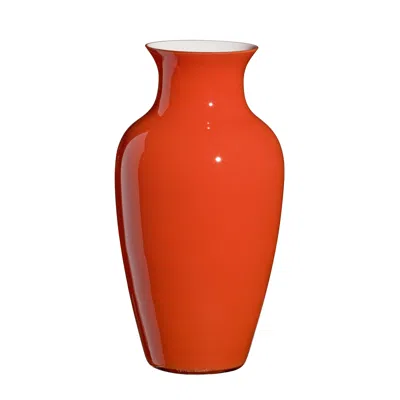 Pre-owned Carlo Moretti Standard I Cinesi Vase In Orange By