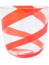 Carlo Moretti Striped Glass In Red