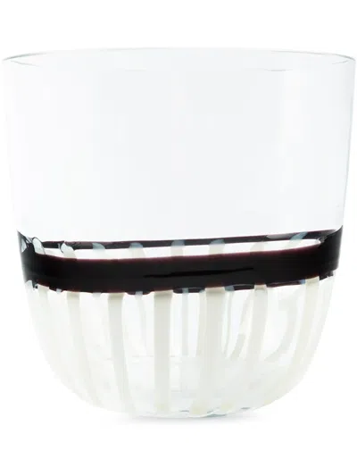 Carlo Moretti Striped Water Glass In Purple