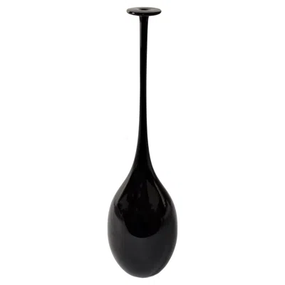Pre-owned Carlo Moretti Style Blown Dark Blue Art Glass Bud Vase Mid-century Modern Italy