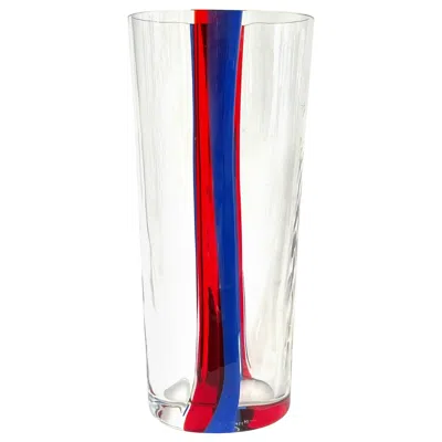 Pre-owned Carlo Moretti Tall Vase Blue Red