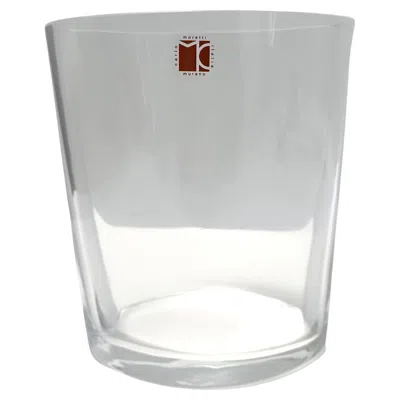 Pre-owned Carlo Moretti Transparent Murano Glass Vase By , Signed And Labeled, Italy 1990s