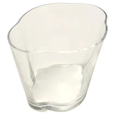 Pre-owned Carlo Moretti Transparent Murano Glass Vase By , Signed, Italy 1990s In Sand