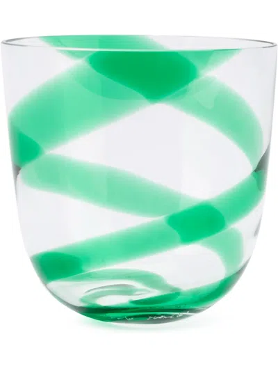 Carlo Moretti Twist Stripe Glass In Green
