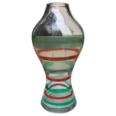 Pre-owned Carlo Moretti Vase In Murano Glass In Gray