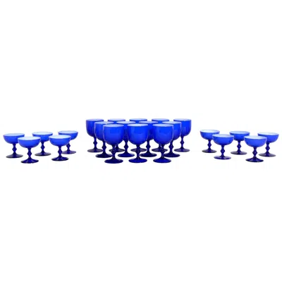 Pre-owned Carlo Moretti Vibrant Cobalt Blue Glasses By  For Empoli