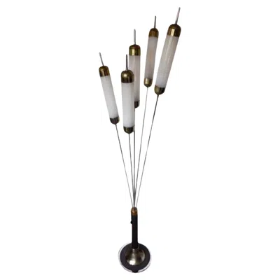 Pre-owned Carlo Nason 1970s Italian Reeds Floor Lamp, Murano, Italy In Transparent