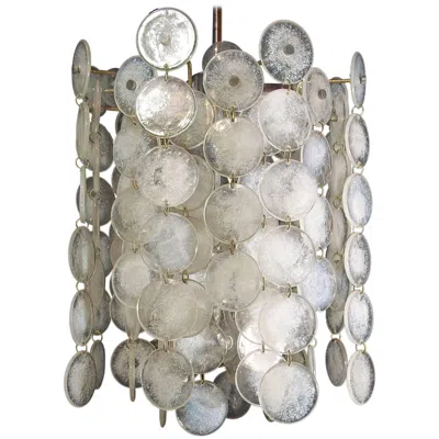 Pre-owned Carlo Nason Chandelier "thousand Moons" By  For Mazzega, 1960s In Transparent