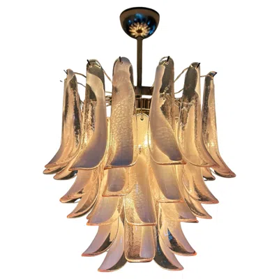 Pre-owned Carlo Nason Eclectic Pink Murano Chandelier In Flamingo Style