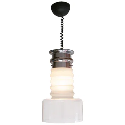 Pre-owned Carlo Nason Italian Mid-century Modern  "space Age" Pendant Lamp, 1970s In Sand