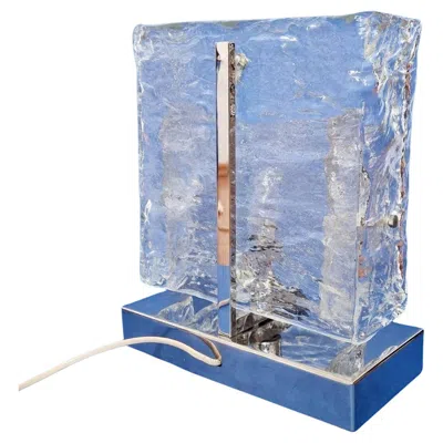 Pre-owned Carlo Nason Italian Murano Glass Table Lamp Designed By  For Mazzega, Italy, 70s In Purple