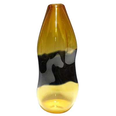 Pre-owned Carlo Nason Large Incalmo Murano Art Glass Vase By V. Nason & C. Ca. 1990s In Brown