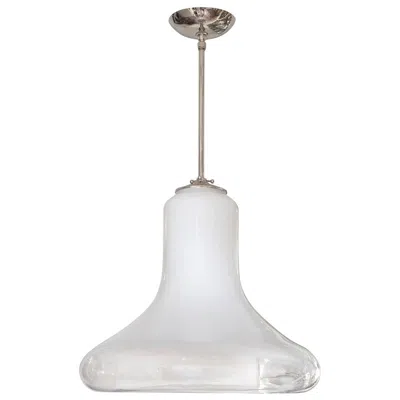 Pre-owned Carlo Nason Lattimo And Clear Glass Gradient Pendant In Transparent