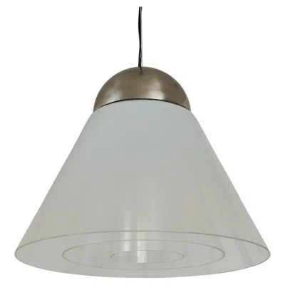 Pre-owned Carlo Nason Ls189 Cone Pendant Lamp, Design  For A.v. Mazzega In Transparent