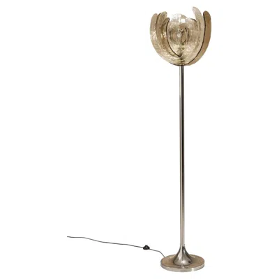 Pre-owned Carlo Nason Lt 343 'artichoke' Floorlamp For Mazzega, Italy 1970's In Brown
