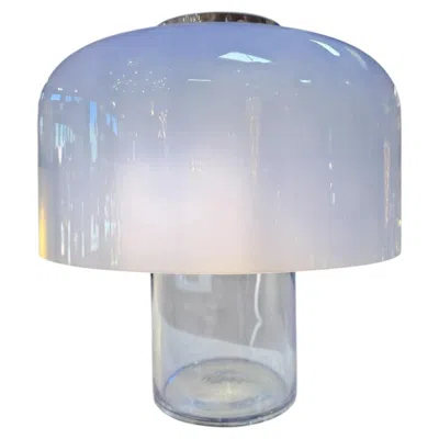 Pre-owned Carlo Nason Lt226 Murano Glass Table Lamp By  For Mazzega, Italy In Clear